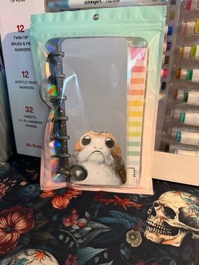Custom mini happy planner Star Wars porg notebook w/ discs, extra paper